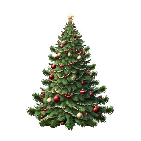 Beautiful Christmas Elements With Christmas Tree Png