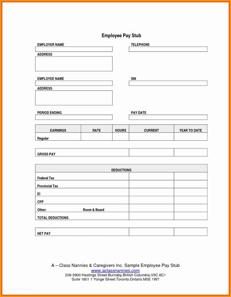 Free Paycheck Stub Template Download Of 62 Free Pay Stub Templates ...