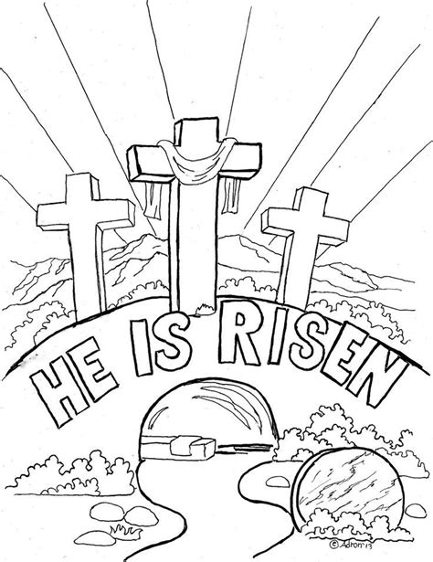 Jesus Has Risen Coloring Page At Getdrawings Free Download