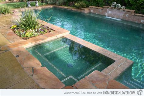 Swimming pool designs with spa | Hawk Haven