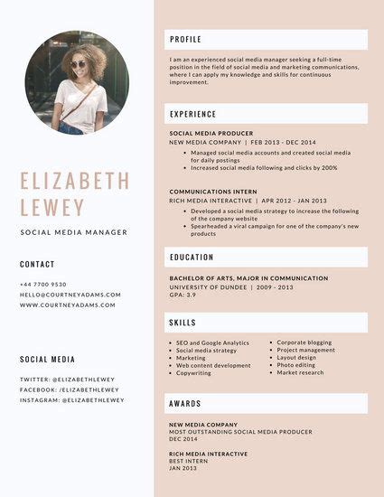 34 Canva Resumes Template Desain Cvmu