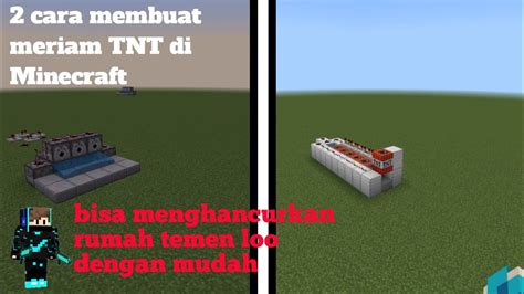 Cara Membuat Meriam Tnt Di Minecraft Youtube