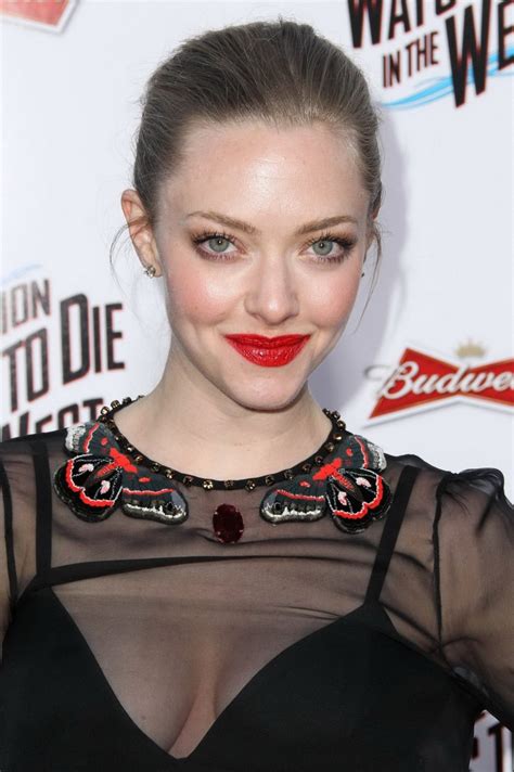 Amanda Seyfried Showing Huge Cleavage In Black Transparent Mini Dress At The Fil Porn Pictures