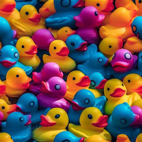 Premium Photo Colorful Rubber Duck Seamless Image