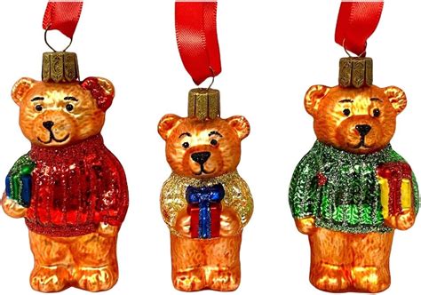 Amazon Waterford Holiday Heirlooms Set Of 3 Teddy Bear Christmas