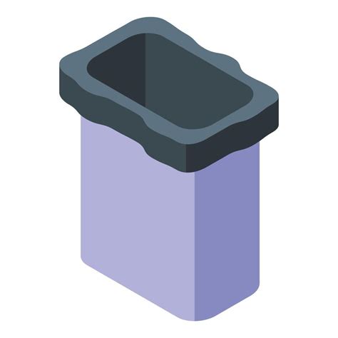 Plastic Trash Bin Icon Isometric Vector Garbage Bag Vector