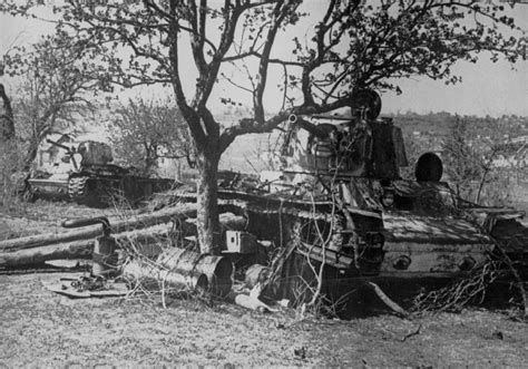 Soviet KV 1 Heavy Tanks Knocked Out On The Donetsk Front In Ukraine R