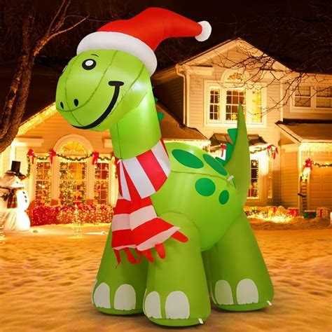 Christmas Inflatables Outdoor Decorations Up Dinosaur Inflatable With