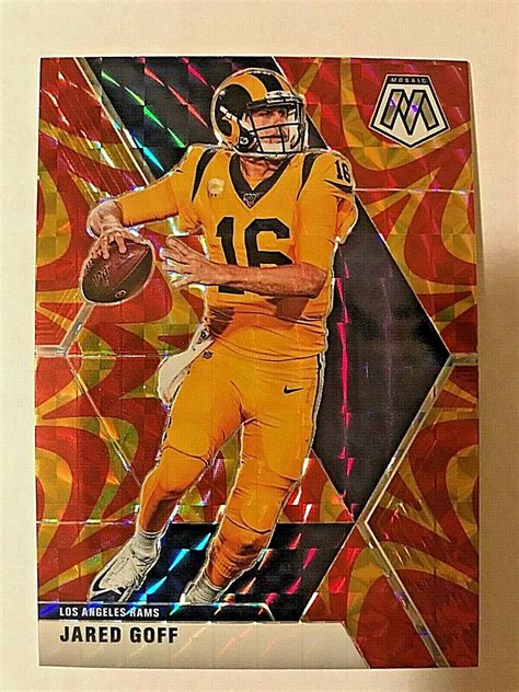 Panini Mosaic Reactive Gold Mosaic Jared Goff Ebay