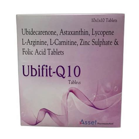 Ubidecarenone Astaxanthin Lycopene L Arginine L Carnitine Zinc Sulphate