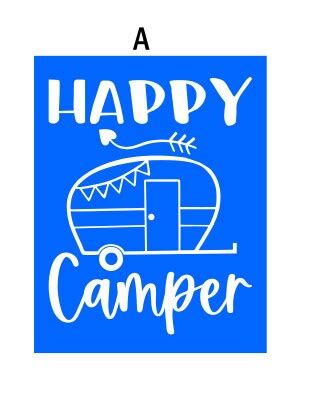 Camping Stencil Reusable Adhesive Silkscreen Stencil Etsy