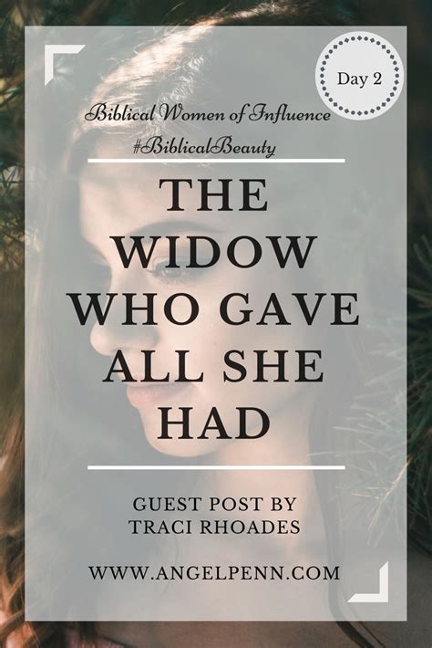 The Unnamed Widow Who Gave All That She Had To Jesus