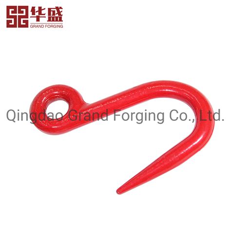 High Quality Rigging Hardware G80 Red Painted Forged Steel Tube Hook