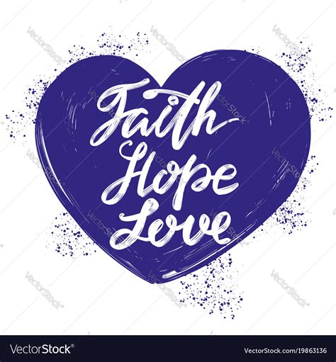 Faith hope love the quote on background Royalty Free Vector