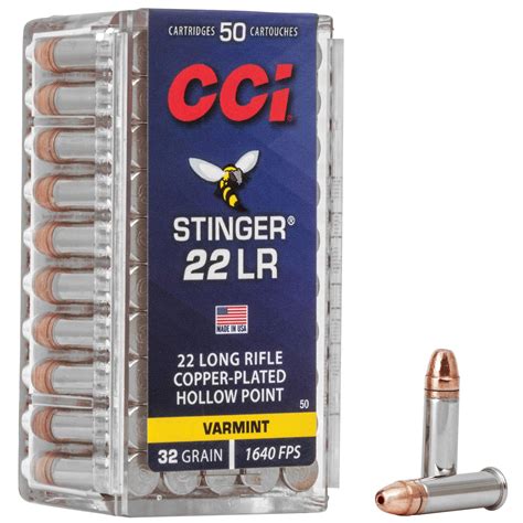 Discount Gun Mart Cci Varmint Lr Stinger Copper Plated Hp