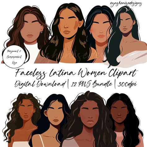 Faceless Latina Png Latina Svg Latina Stickers Latina Clipart