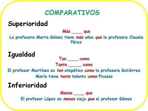 Comparativos Y Superlativos