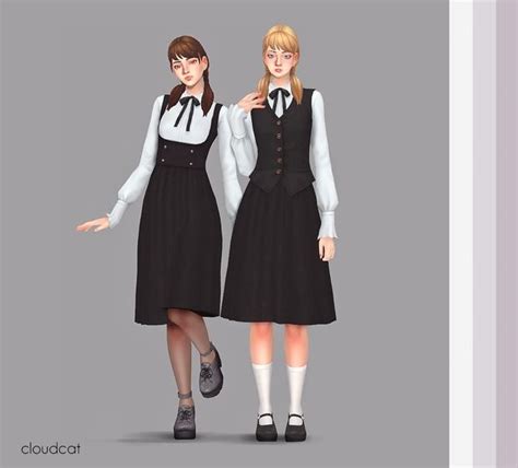 Memoir Set Cloudcat In 2024 Sims 4 Dresses Sims Sims 4