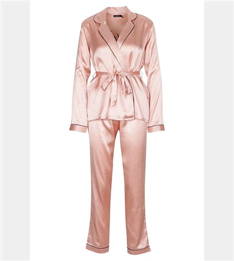 Buy Boohoo Brides Squad Wrap Front Pajama Set In Rose Gold 6thstreet Uae