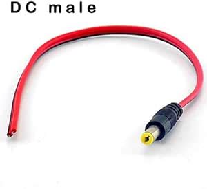 Gimax 1 5 10 piezas DC macho hembra 12 V fuente de alimentación cable