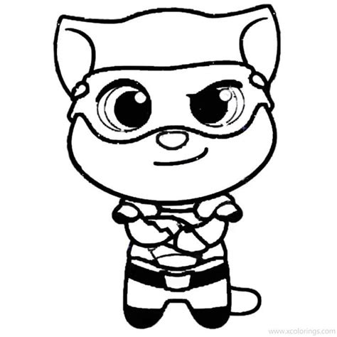 Talking Tom Heroes Coloring Pages Hero Hank And Talking Tom ...