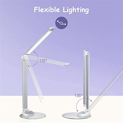 LED Desk Lamp Eye Caring Metal Table Lamp With USB Charging Port 5