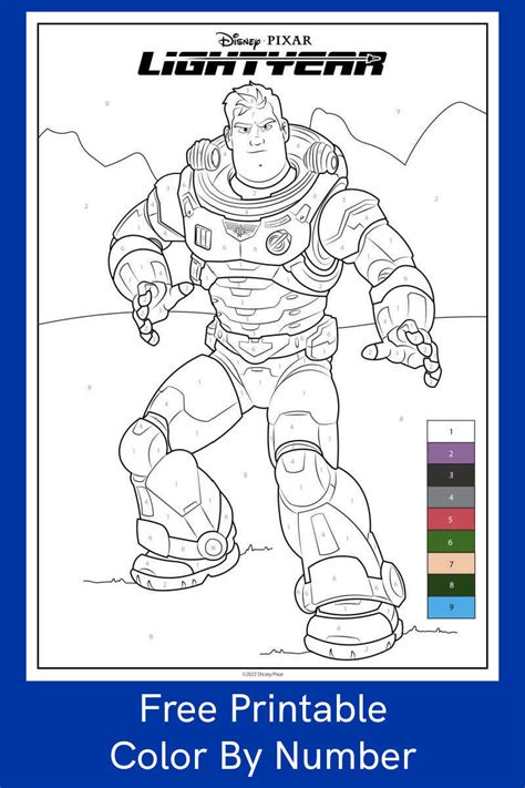 Free Printable Buzz Lightyear Color by Number - Mama Likes This