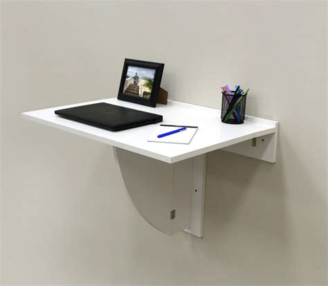 InPlace 30in Collapsible Wall Mounted Desk Shelf White - Transitional - Desks And Hutches - by ...