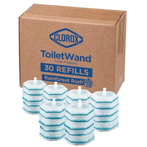 Original Clorox ToiletWand Disinfecting Refills, Rainforest Rush, 30 Ct