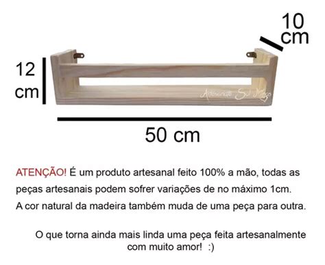 Prateleira Para Temperos Porta Temperos Madeira 50cm à venda em