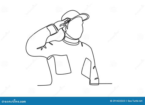 Side View of a Soldier Saluting Stock Illustration - Illustration of armed, states: 291422223