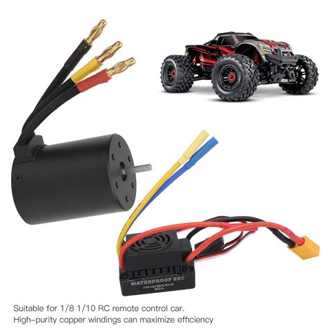 Waterproof 3650 4500KV Brushless Motor 60A Brushless ESC Combo Set For