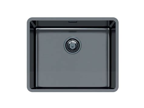 Lavello A Una Vasca Filo Top In Acciaio Inox Ke R X Ft Gunmetal