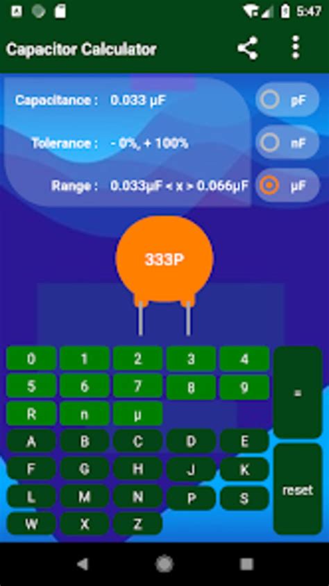 Capacitor Calculator for Android - Download