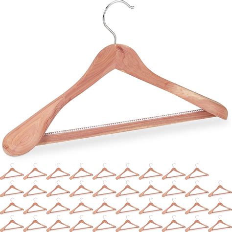 Relaxdays 40x Kleerhangers Hout Kledinghangers Anti Motten