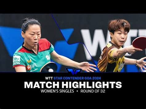 Cheonhui Joo Vs Fu Yu WS R32 WTT Star Contender Goa 2024 YouTube