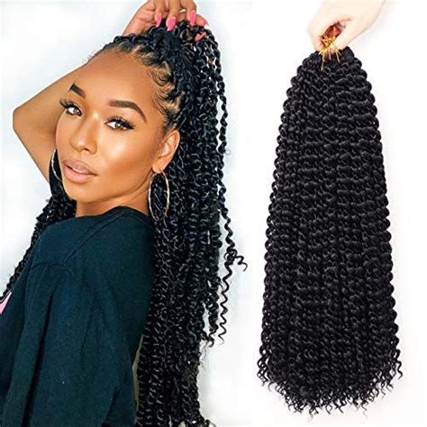 Passion Twist Hair 7 Packungen 18 Zoll Wasserwellen Häkelhaar für