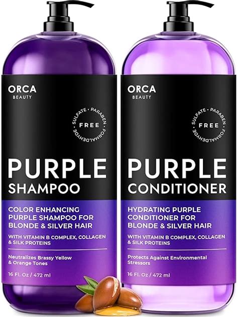 Purple Toning Shampoo And Conditioner Set Sulfate Free