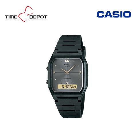 Casio Aw He Avdf Analog Digital Black Resin Strap Watch For Men