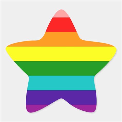 First Rainbow Gay Pride Flag Star Sticker Zazzle