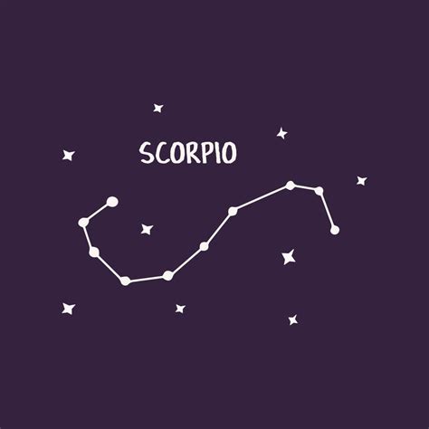 Constellation Scorpio. Blue background vector hand drawn print 20903125 ...