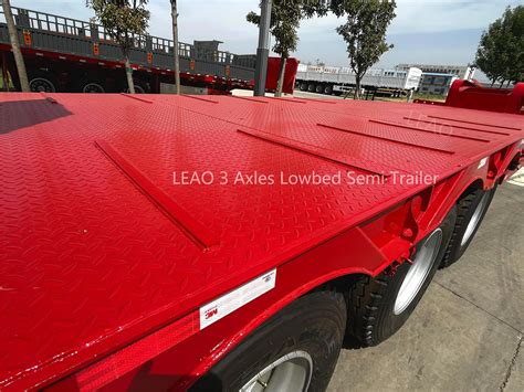 Hydraulic Detachable Lowbed Semi Trailer Gooseneck 3line 6 Axle 4line