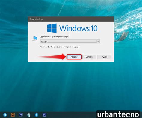 Cómo apagar Windows 10 con el teclado