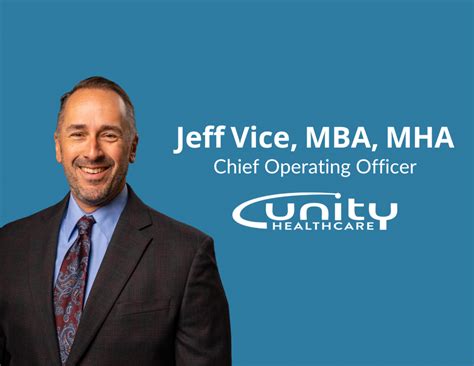 Unity Healthcare Names New Coo Jeff Vice Unity Healthcare