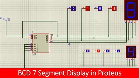 How To Use BCD 7 Segment Display In Proteus Tutorial YouTube