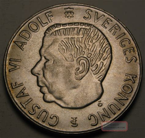 Sweden Kronor Ts Silver Gustaf Vi Vf Xf