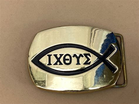 Vintage Ichthus Jesus Fish Ixoye Christian Symbol Ict Gem