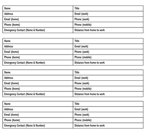 20 Free Phone Book Templates Word Excel