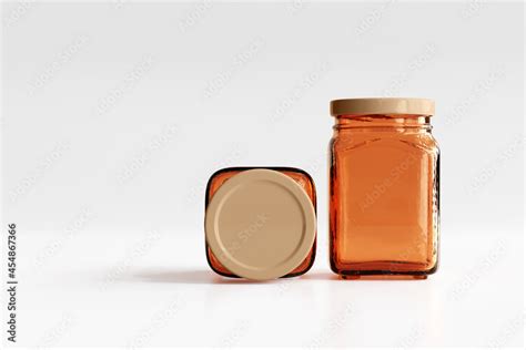 Amber Glass Jar Stock Photo | Adobe Stock