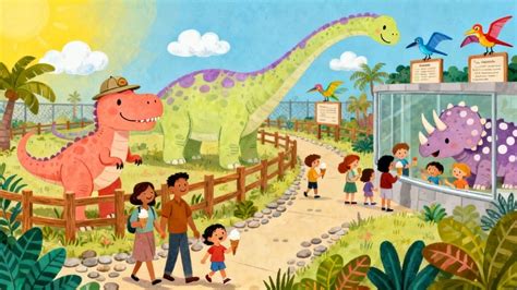 dinosaur playground adventure image watercolor dinosaurs